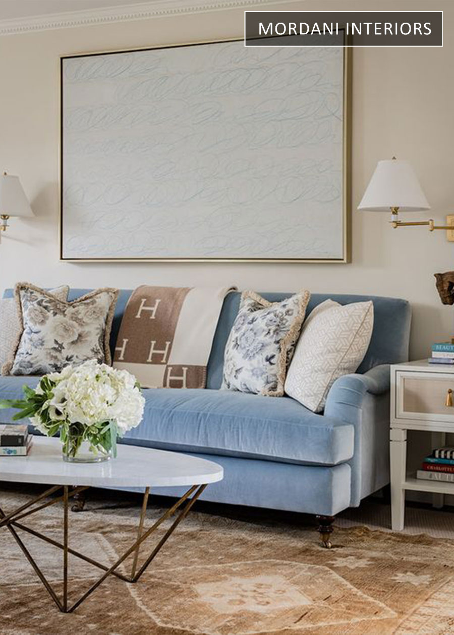 Sky Blue Velvet Upholstery Fabric